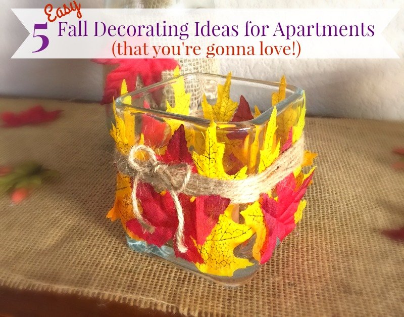 5 Easy fall decorating ideas for apartments and other small spaces. You're going to love how simple and cheap these are!