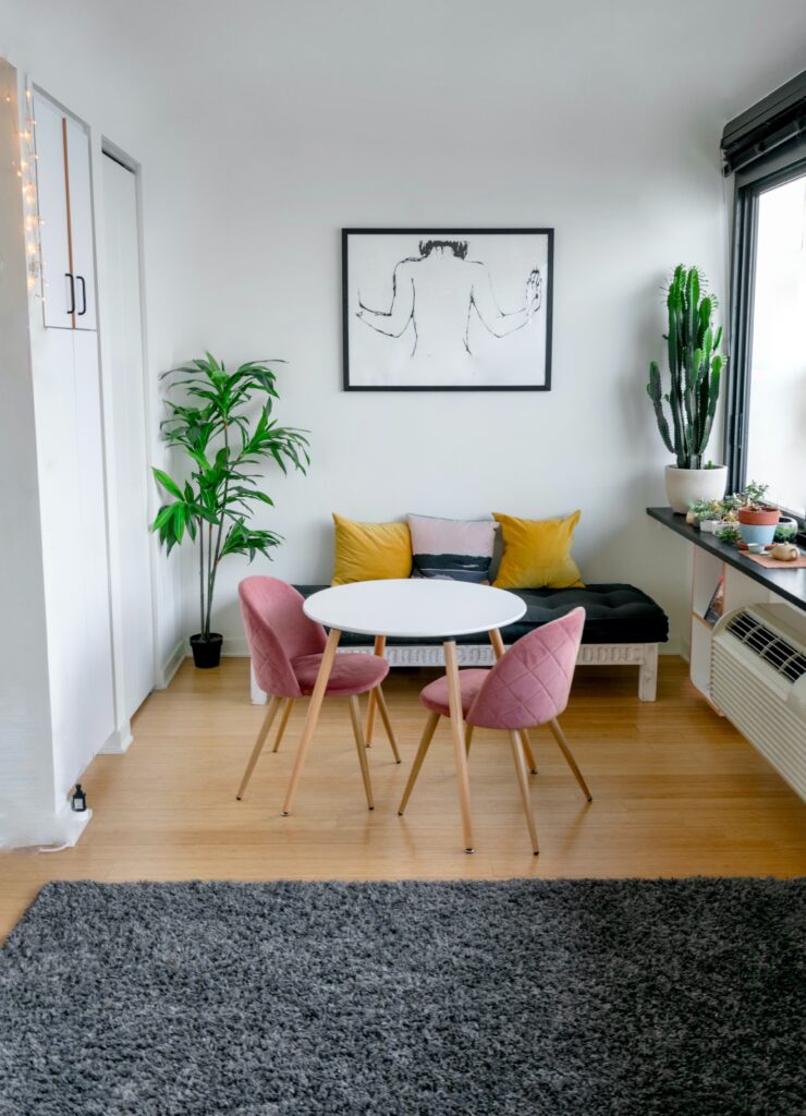 Maximize seating in a small living room by using multi-functional seating